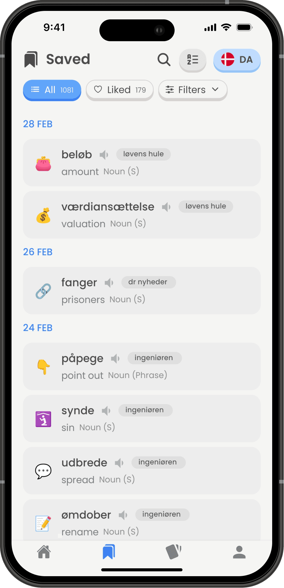 Word lists